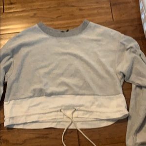 A long sleeve cropped sweatshirt